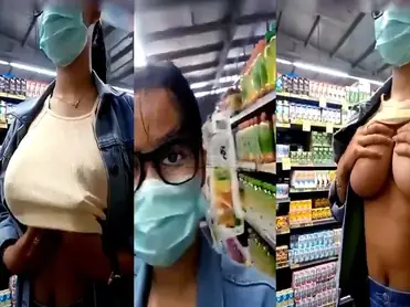 Siskaeee Nekat Pamer Dada Di Supermarket Viral Hot poster